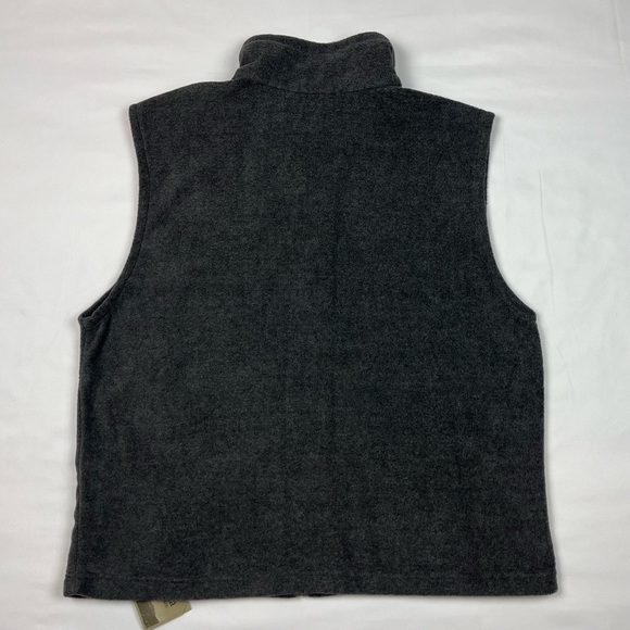 Columbia Salt Water Sportsman Mens Fleece Vest Sz Large Dark Grey Full Zip B7 - Picture 5 of 7